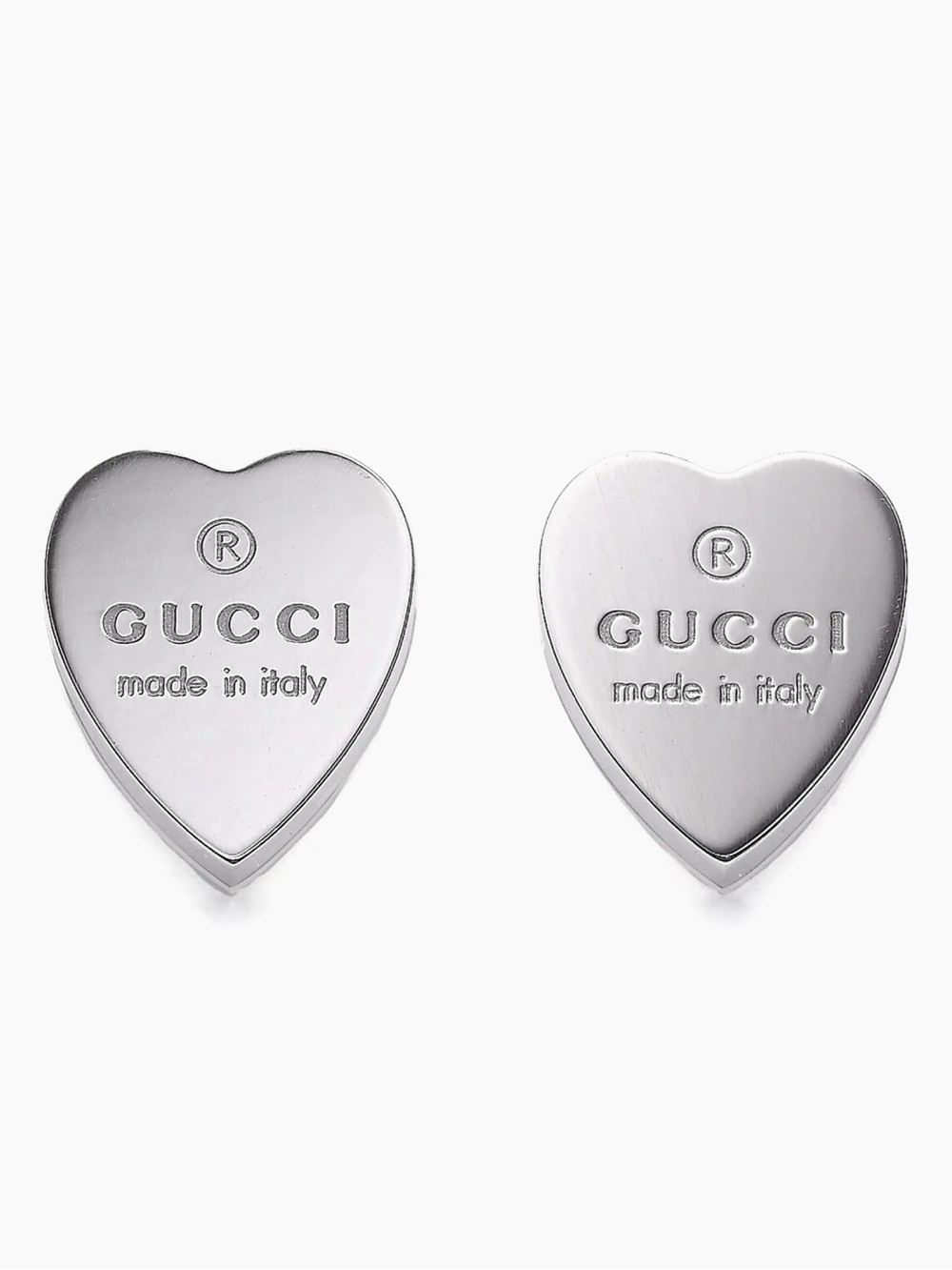 Excellent Condition Set Gucci Heart Earrings Women Silver 925 Silver One Size